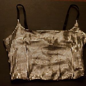Shiny disco crop top